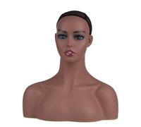 Xbsduih Peluca realista cabeza de maniquí cabeza de maniquí femenino con cabeza de un hombro para colocar pelucas cabeza de maniquí para exposición