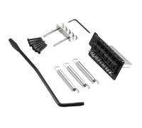 Xbsduih Puente de guitarra eléctrica vintage de 52,5 mm, con trémolo, puente de cordón, negro