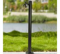 XBTGS Columna de agua de jardín de acero inoxidable con grifos duales, grifo vertical a prueba de congelación para patios y jardines, soporte duradero para un acceso cómodo y, D
