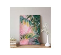 XBTYKPB 1 pieza de pintura al óleo de coco rosa, lienzo para pared, impresión estética, imágenes estéticas, decoración de habitación, patrón rosa, 50 x 70 cm, sin marco