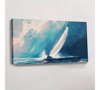 XBTYKPB Barco enfermo, aventura en el mar, póster impresionista en lienzo, pinturas, arte de pared para sala de estar, dormitorio, pasillo, decoración de pared, 30 x 60 cm, sin marco