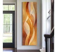 XBTYKPB Cuadro de árbol largo, pósteres verticales con textura colorida, lienzos estrechos, altos y delgados, impresiones para decoración del hogar (55 x 110 cm/marco interior)