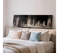 XBTYKPB Cuadro surrealista de ajedrez enmarcado, arte en hormigón, pintura panorámica amplia, decoración de pared grande, lámina académica, lienzo largo y estrecho (70x210cm/sin marco)