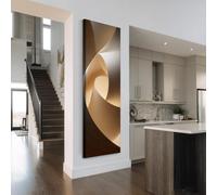 XBTYKPB Cuadros altos y delgados para pared, conjunto largo y estrecho, decoración de pared vertical, pósteres geométricos, pintura botánica contemporánea (65 x 195 cm/marco interior)