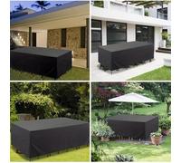 XBTYKPB Funda protectora universal para muebles de jardín, resistente al agua, 145 x 115 x 100 cm (largo x ancho x alto), juego de asientos, mesa de jardín, funda protectora, rectangular