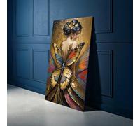 XBTYKPB Lienzo de mujer mariposa, retrato de fantasía, pintura de alas, figura femenina glamurosa, decoración del hogar (80 x 140 cm/sin marco)
