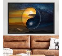 XBTYKPB Lienzo decorativo Yin Yang: Símbolo filosófico del sol y la luna, pósteres e impresiones, pintura, cuadros artísticos en lienzo (21x30cm/sin marco)