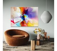 XBTYKPB Lienzo floral abstracto, arte mural moderno y colorido, pintura floral contemporánea, imágenes para decoración del hogar, pósteres e impresiones (80 x 120 cm/sin marco)