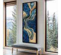 XBTYKPB Pósteres abstractos largos con textura, pinturas de paisajes, lienzos verticales de gran tamaño, decoración del hogar, cuadros estrechos, altos y delgados (70 x 210 cm/sin marco)