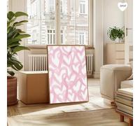 XBTYKPB Pósteres de lienzo con corazón rosa, pinturas decorativas modernas para pared, para dormitorio y sala de estar, 30 x 45 cm, con marco.