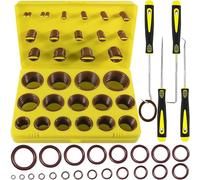 XBVV 382 PCS 30 tamaño SAE FKM Viton kit de junta tórica para varios productos químicos, aeroespacial, motores automotrices y reparación de juntas tóricas sanitarias con 4 piezas