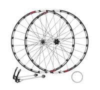 XC Juego De Ruedas De Freno De Disco para Bicicleta De Montaña 26" 27.5" 29" Rueda Delantera Y Trasera 100/135mm QR, Llanta De Aluminio De Doble Capa, Casete De 7-11 Velocidades(29-Silver Black)