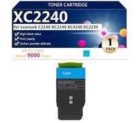 XC2240 Cartuchos de Tóner Compatibles para Lexmark C2240 XC2240 XC4240 XC2235 Impresión, de Alto Volumen 9000 Páginas,Cyan-1 Pack