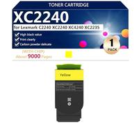 XC2240 Cartuchos de Tóner Compatibles para Lexmark C2240 XC2240 XC4240 XC2235 Impresión, de Alto Volumen 9000 Páginas,Yellow-1 Pack