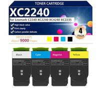 XC2240 Cartuchos de Tóner Compatibles para Lexmark C2240 XC2240 XC4240 XC2235 Impresión, de Alto Volumen 9000 Páginas,BCMY-1 Pack