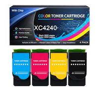 XC4240 Cartucho de tóner con Chip Compatible con Lexmark 24B7182 24B7183 24B7184 24B7185 de Alto Rendimiento, 9000 páginas, Funciona con impresoras XC2240 XC4240