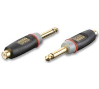 XCALIBER Adaptador RCA a Jack 6.35mm Mono, Chapado en Oro