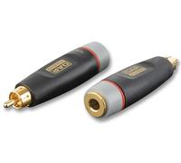 XCALIBER Adaptador RCA a Jack Estéreo 6.35mm, Chapado en Oro