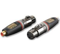 XCALIBER Adaptador XLR Hembra a RCA Hembra, Oro 24K