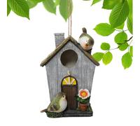 Xcasa De Colibrí Casa De Pájaros Refugio De Anidación Hábitat Colgante De Madera Protección Contra La Lluvia A Prueba De Viento Jardín Al Aire Libre Patio Trasero De Descanso Para Pájaros Pequeño