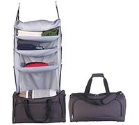 Xcase Bolsa de Viaje con Aficionados: Bolsa de Viaje Plegable con Organizador de lavandería Integrado para Colgar (Bolsa de Viaje con guardarropa)