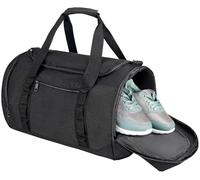 Xcase Bolsa Deportiva y de Viaje Unisex con Compartimento para Zapatos y Bolsillo húmedo, Negra, 53 x 26 x 24 cm