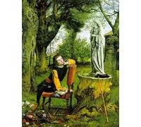 XcBAIHOUD Cuadro famoso sobre lienzo moderno con imágenes de animales de Tiziano preparándose para hacer su primer ensayo para colorear por William Dyce, póster vintage para decoración del hogar, 60 x