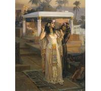 XcBAIHOUD Famosa obra de arte moderna clásica sobre lienzo de Cleopatra en terrazas de Philae de Frederick Arthur Bridgman, pinturas impresas para decoración de habitaciones, 60 x 90 cm