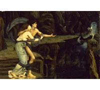 XcBAIHOUD Famoso Abstracto Cuadro Pinturas Murales Orfeo ed Euridice sulle rive del fiume Stige di John Roddam Spencer Stanhope para la Decoración del Hogar de la Oficina 60x90cm