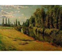 XcBAIHOUD Famoso Figura Pintura Famosos Cuadros il piccolo braccio della Senna ad Argenteuil di Gustave Caillebotte para la Decoración del Hogar de la Oficina 60x90cm