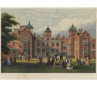 XcBAIHOUD Famoso Figura Pintura Famosos Cuadros la visita della regina al Warwickshire Aston Hall di Richard Principal Leitch para la Decoración del Hogar de la Oficina 60x90cm