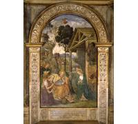 XcBAIHOUD Famoso Lienzo con Imagen Impresion Lienzo Adoration of the Child by Bernardino Di Betto Pinturicchio para la Decoración del Hogar de la Oficina 60x90cm