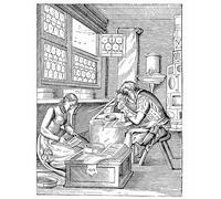 XcBAIHOUD Famoso Lienzo con Imagen Impresion Lienzo il laboratorio del creatore di chiusure di Jost Amman para la Decoración del Hogar de la Oficina 60x90cm