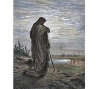 XcBAIHOUD Famoso Lienzo con Imagen Impresion Lienzo il profeta Amos Incisione di Gustave Dore para la Decoración del Hogar de la Oficina 60x90cm
