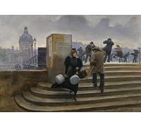 XcBAIHOUD Famoso Lienzo con Imagen Impresion Lienzo Modiste Sur Le Pont des Arts di Jean Béraud para la Decoración del Hogar de la Oficina 60x90cm