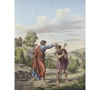 XcBAIHOUD Famoso Lienzo con Imagen Impresion Lienzo Samuele unge Saul come re d'Israele e di Giuda Raffaello Sanzio Raphael para la Decoración del Hogar de la Oficina 60x90cm
