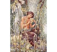 XcBAIHOUD Famoso Lienzo con Imagen Impresion Lienzo Sweet Piercing Sweet era la musica del flauto di Pan di Walter Crane para la Decoración del Hogar de la Oficina 60x90cm