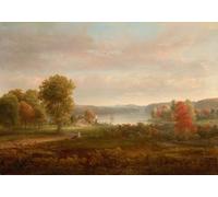 XcBAIHOUD Famoso Lienzo con Imagen Impresion Lienzo Vista sull'Hudson in autunno di Doughty para la Decoración del Hogar de la Oficina 60x90cm