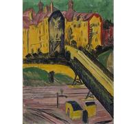 XcBAIHOUD Famoso Lienzo Imagen Lienzo Murales Amanti il bacio di Ernst Ludwig Kirchner para la Decoración del Hogar de la Oficina 60x90cm