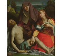XcBAIHOUD Famoso Lienzo Imagen Lienzo Murales Dead Christ Between the Virgin and Mary Magdalene by Agnolo Bronzino para la Decoración del Hogar de la Oficina 60x90cm