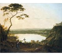 XcBAIHOUD Famoso Lienzo Imagen Lienzo Murales il Lago di Albano di Wright di Derby para la Decoración del Hogar de la Oficina 60x90cm