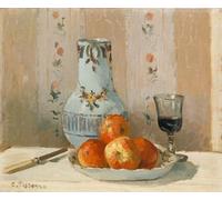 XcBAIHOUD Famoso Lienzo Imagen Lienzo Murales Natura morta con frutta e brocca di Camille Jacob Pissarro para la Decoración del Hogar de la Oficina 60x90cm