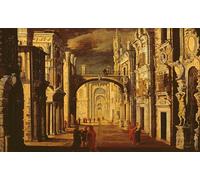 XcBAIHOUD Famoso Lienzo Imagen Lienzo Murales Prospettiva architettonica di Francois De Nome para la Decoración del Hogar de la Oficina 60x90cm