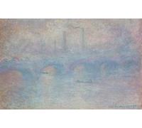XcBAIHOUD Famoso Lienzo Imagen Lienzo Murales Waterloo Bridge Effet De Brouillard di Claude Monet para la Decoración del Hogar de la Oficina 60x90cm