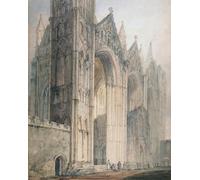 XcBAIHOUD Famoso Mural Pintura Cuadros Popular Cattedrale di Peterborough di Girtin para la Decoración del Hogar de la Oficina 60x90cm