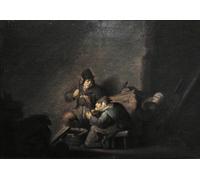 XcBAIHOUD Famoso Mural Pintura Cuadros Popular Famiglia contadina al chiuso di Adriaen Jansz Van Ostade para la Decoración del Hogar de la Oficina 60x90cm