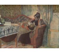 XcBAIHOUD Famoso Mural Pintura Cuadros Popular Madre e figlio di Carl Larsson para la Decoración del Hogar de la Oficina 60x90cm