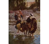 XcBAIHOUD Famoso Mural Pintura Cuadros Popular Maria Giuseppe e Gesù viaggiano in Egitto Bibbia di William Brassey Hole para la Decoración del Hogar de la Oficina 60x90cm