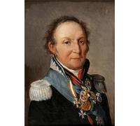 XcBAIHOUD Famoso Mural Pintura Cuadros Popular Retrato del mariscal de campo Ludwig Adolf Peter de Sayn Wittgenstein Ludwigsburg para la Decoración del Hogar de la Oficina 60x90cm