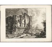 XcBAIHOUD Famoso Mural Pintura Cuadros Popular Veduta dei resti della tomba dei Plautii sulla via Tiburtina di Battista Piranesi para la Decoración del Hogar de la Oficina 60x90cm